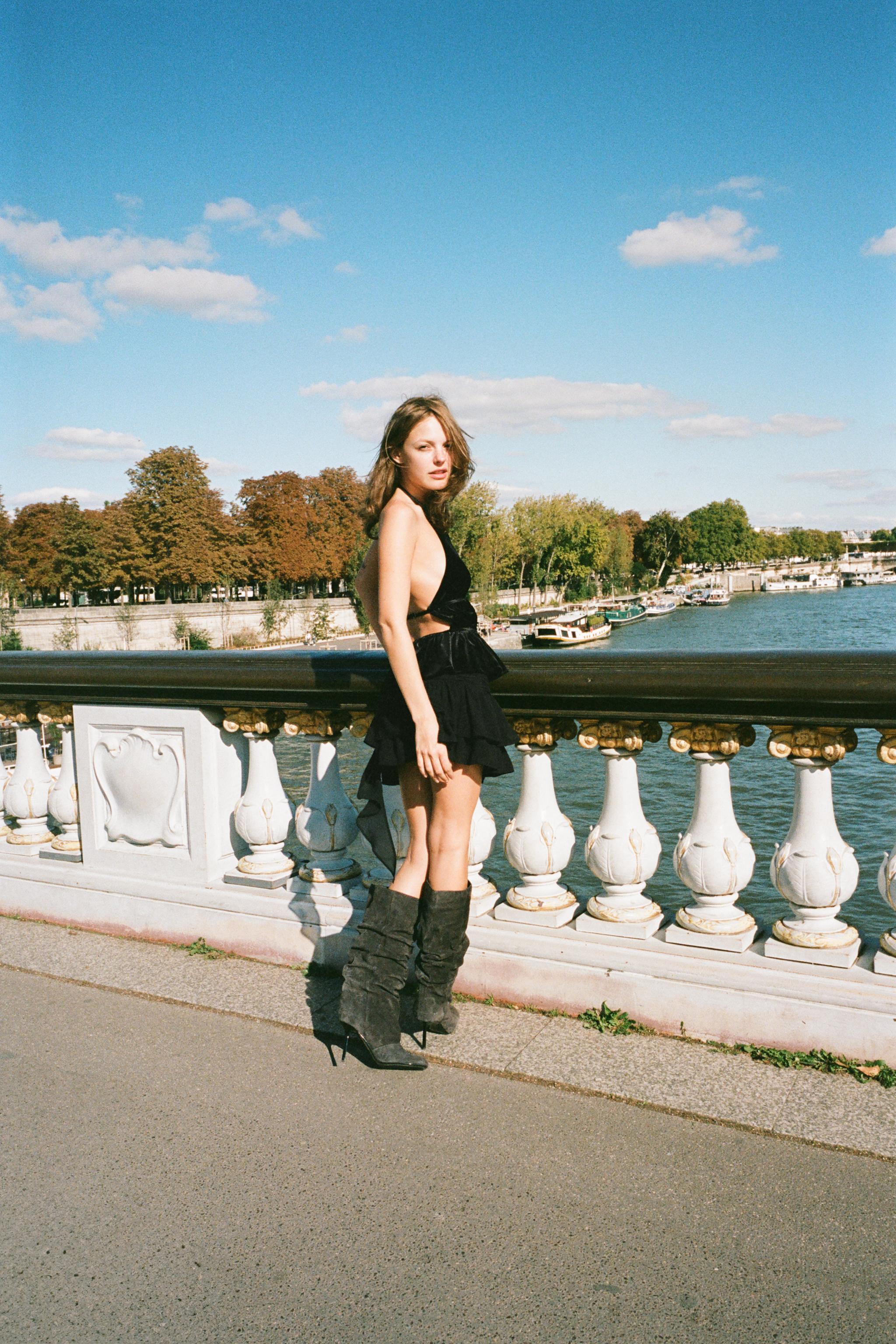 PLEATED RUFFLE SKORT